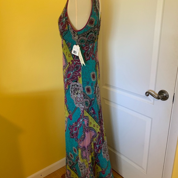Beautiful paisley midi multi colored sheer layered - Picture 5 of 8